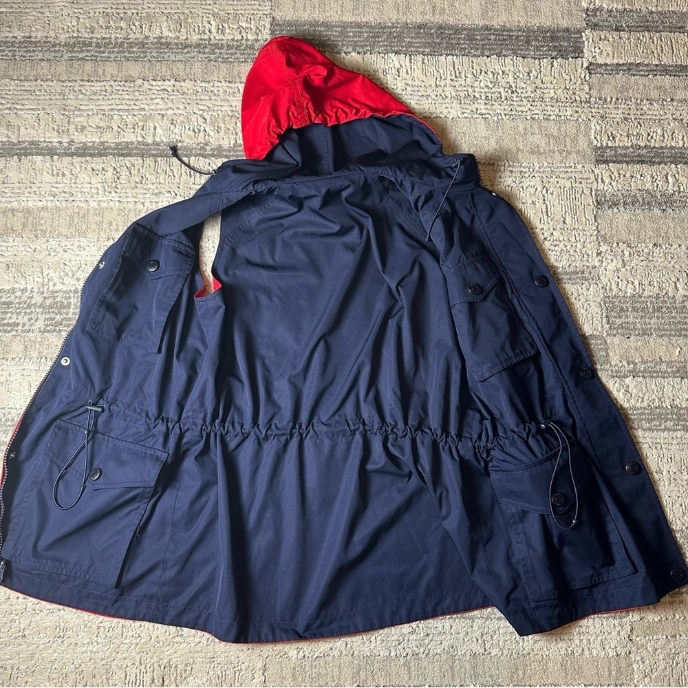 Ralph Lauren Reversible Hooded Utility Vest Red & Navy – Women’s Size M - Picture 7 of 11